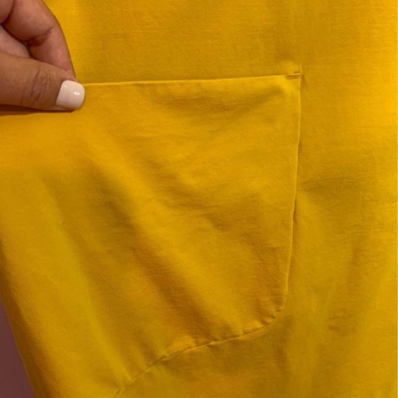 COS woman’s canary yellow a line dress. Large front pockets. Size M. - Picture 5 of 10